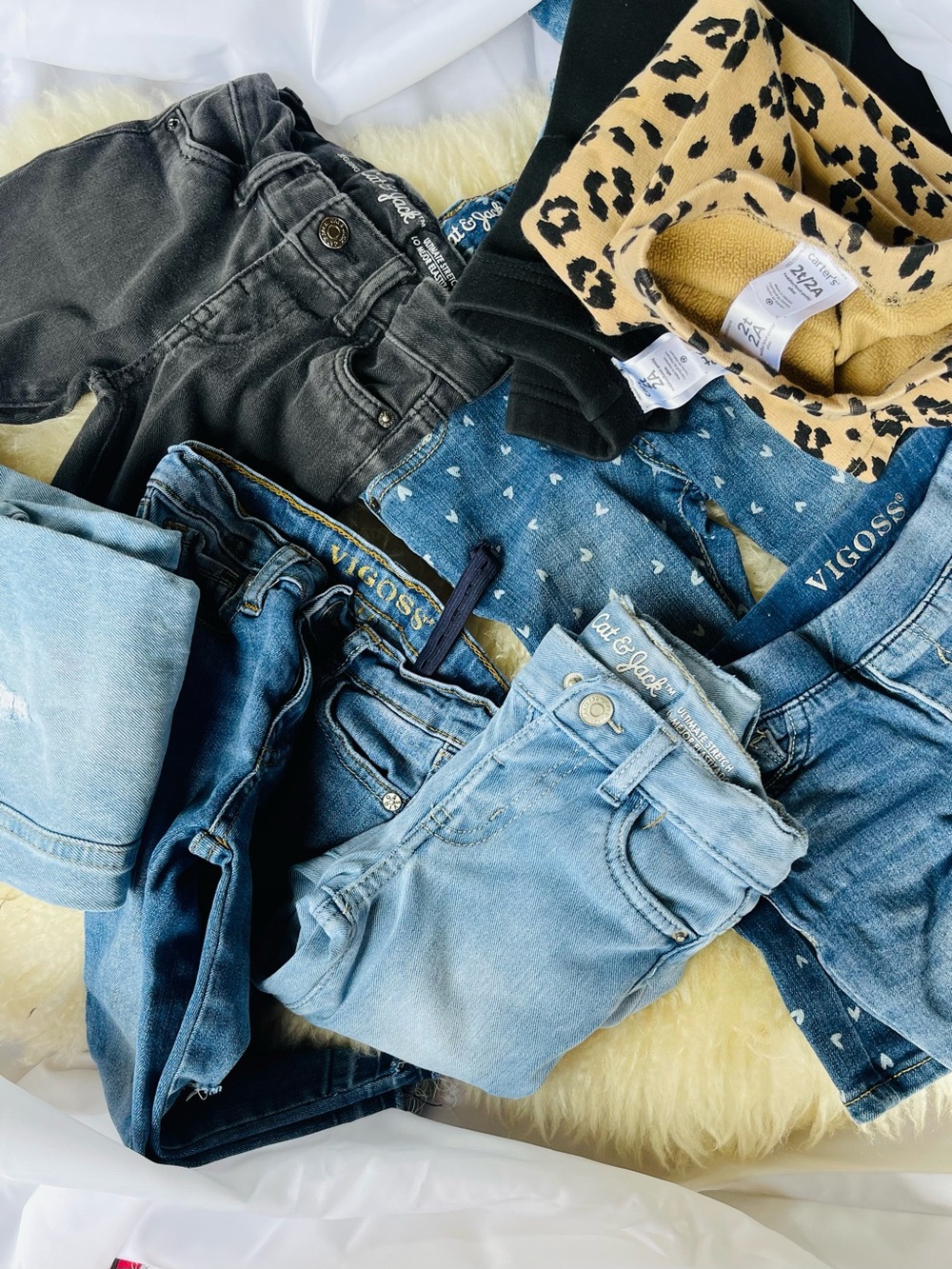 Vigoss cat y jack ,girls Skinny Jeans Bundle - Light Blue, Dark Blue, Black